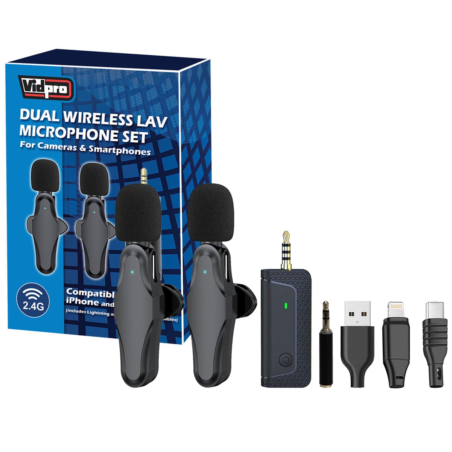 Zoom F1-SP 2-Input / 2-Track Portable Field Recorder with Vidpro 2-Person Wireless Lavalier Microphone Set and SanDisk 32GB Ultra UHS-I microSDHC Card