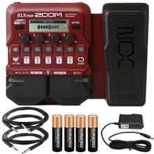 Zoom B1X Four Bass Multi-Effects Processor with Expression Pedal + Cable Accessory Kit