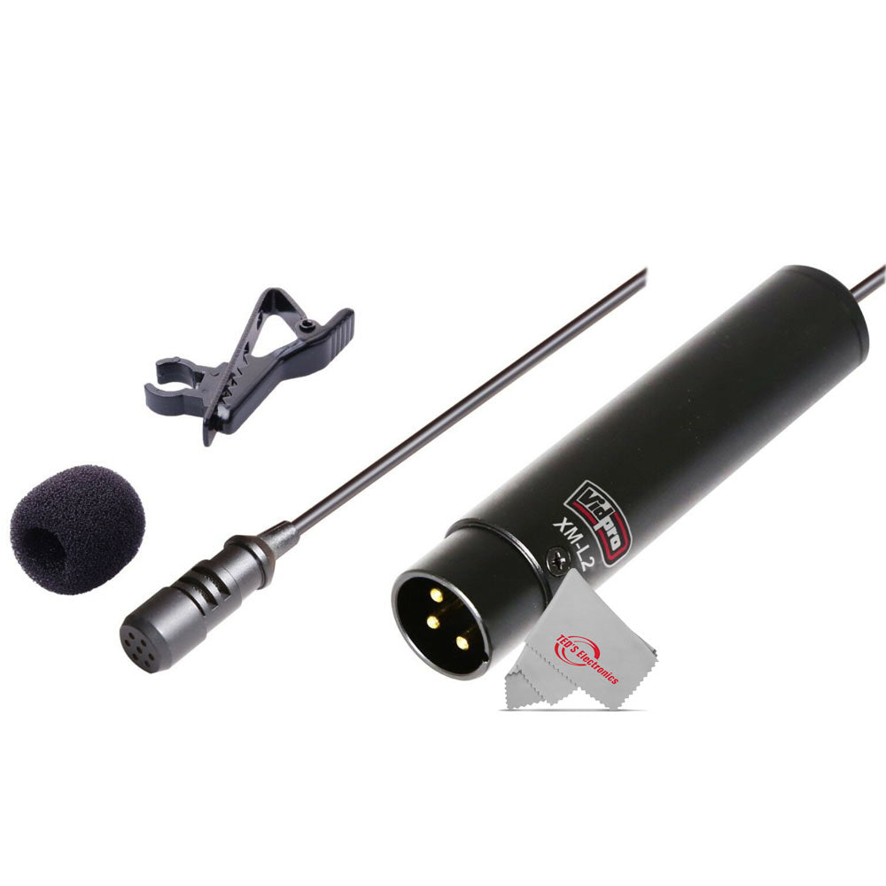 Zoom H8  8-Input / 12-Track Digital Handy Audio Recorder For Field Recording Music And Podcasting with 2x Vidpro Professional Wired XLR Lavalier Microphone XM-L2