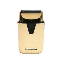 BaByliss Pro UVFOIL UV-Disinfecting Metal Single Foil Shaver - Gold #FXLFS1G with BaByliss Pro Barberology GoldFX Metal Comb Set