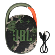 JBL Clip 4 Portable Bluetooth Waterproof Speaker (Squad) with Waterproof Neoprene Speaker Pouch and JBL T110 In Ear Headphones