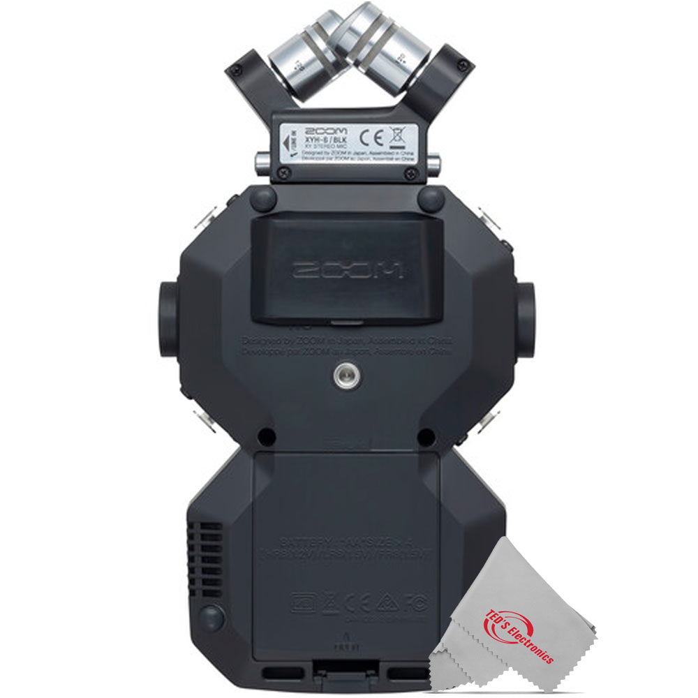 Zoom H8  8-Input / 12-Track Digital Handy Audio Recorder For Field Recording Music And Podcasting with 2x Vidpro Professional Wired XLR Lavalier Microphone XM-L2