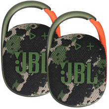 2x JBL Clip 4 Portable Bluetooth Waterproof Speaker (Squad)
