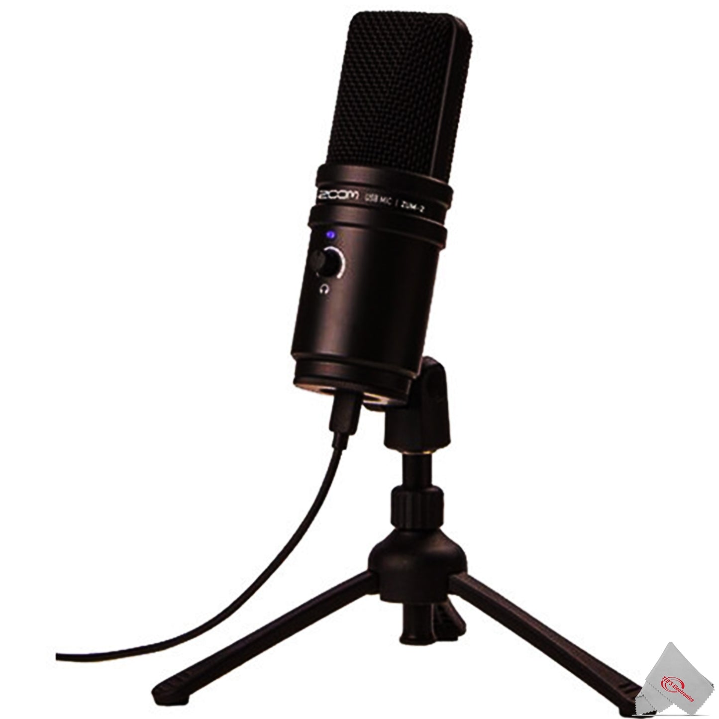 Zoom ZUM-2 Microphone with Desktop Stand, Cable & Windscreen + Microphone Pop Filter