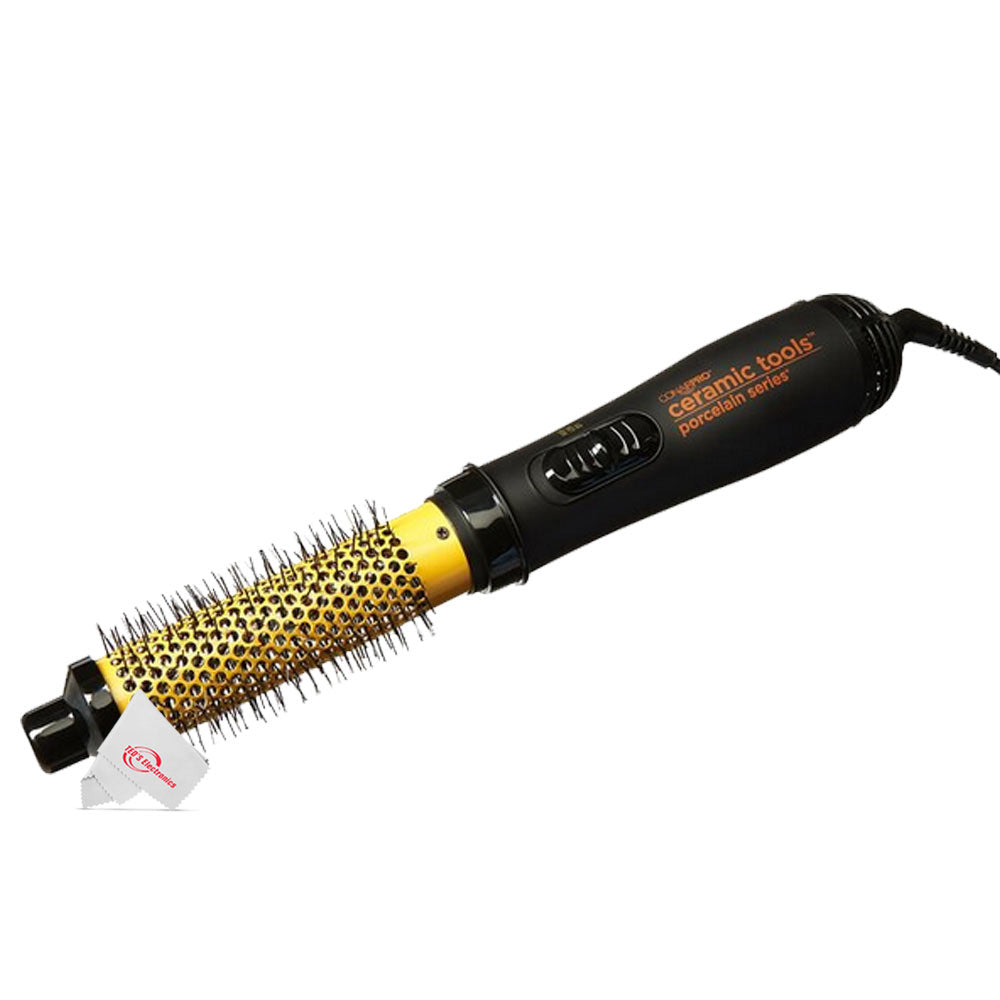 Conair Pro Ceramic Tools Porcelain Series 1.25" Soft-Bristle Hot Air Brush and Conair Pro Ceramic Tools Large Round Brush 2½" #CPBCTR25