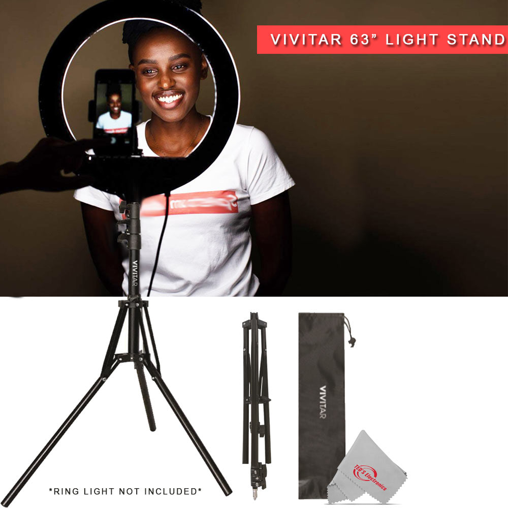 2x High Intensity 175W (Equivilant) 5000 LUX 330 Bead LED Continous Output Light Dimmable, Adjustable Color Temperature on 63-Inch Collapsible Light Stand with Ball Head for Studio Photography