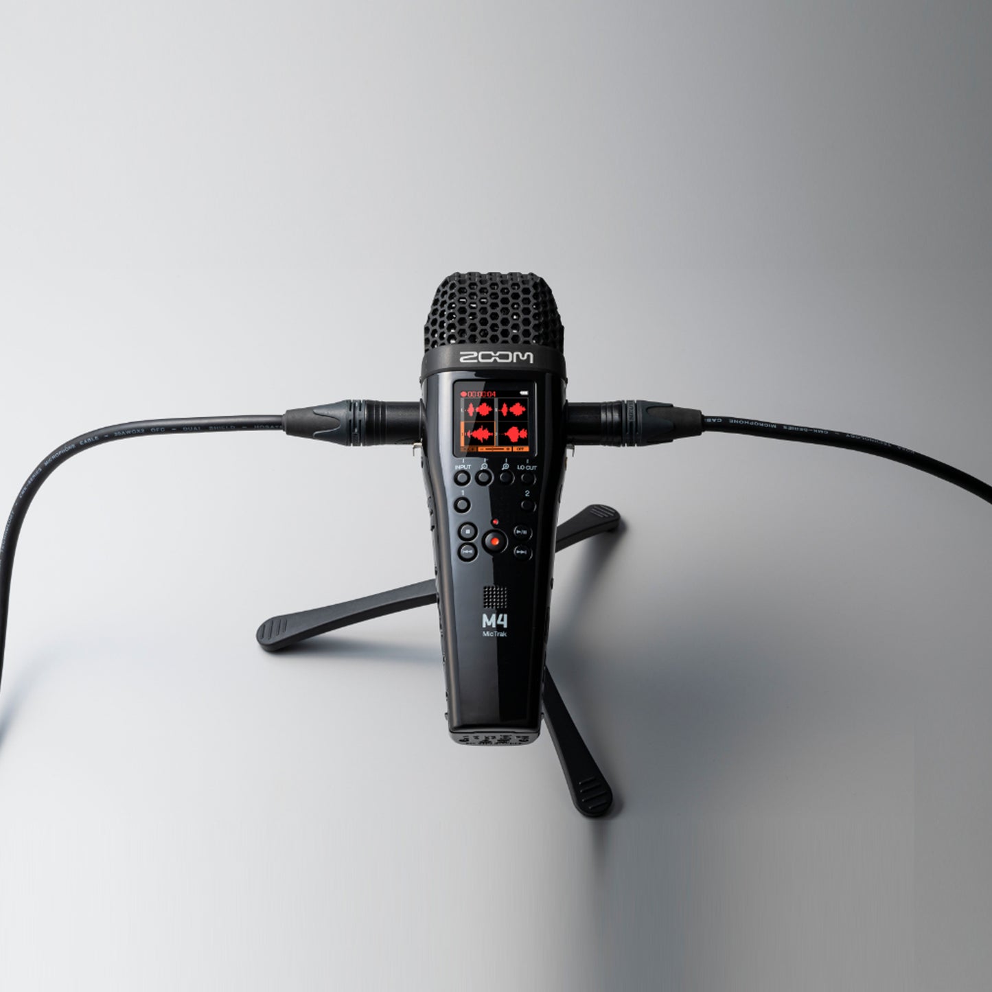 Zoom M4 MicTrak Stereo Microphone Recorder with Pig Hog 8mm XLR Microphone Cable and Samsung EVO Plus MicroSD 256GB Memory Card