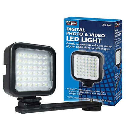 Vidpro LED-36X Photo and Video LED Light with Accessories