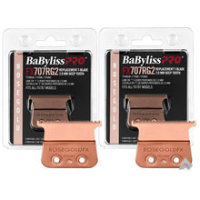 2x BaByliss PRO Replacement Rose GoldFX Skeleton T-Blade 2.0mm Deep Tooth FX707RG2
