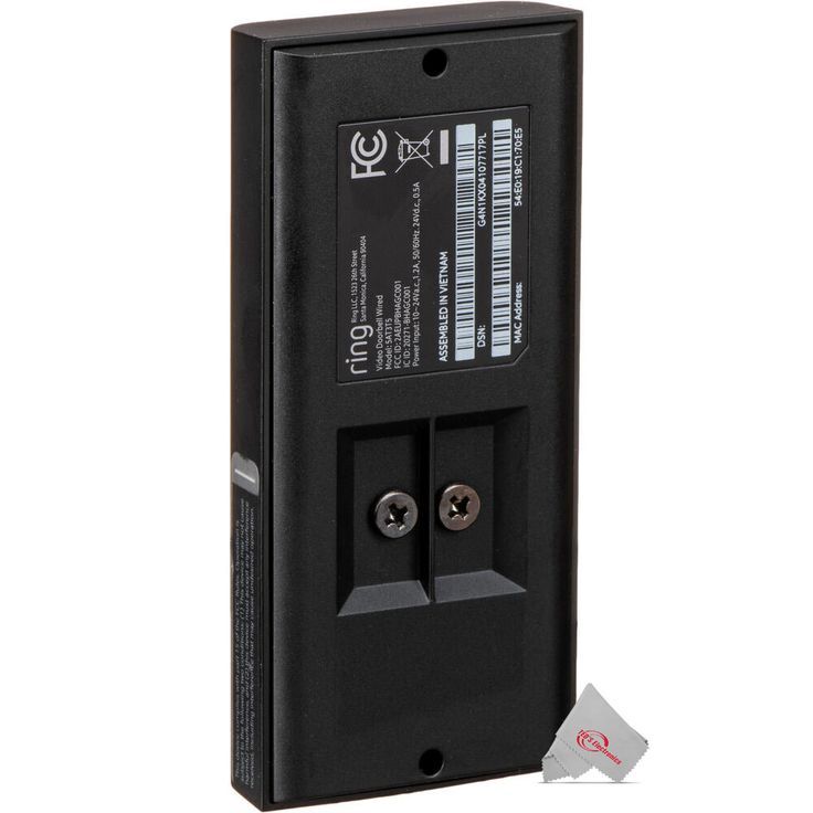 2x Ring 1080p Wired HD Video Doorbell Black