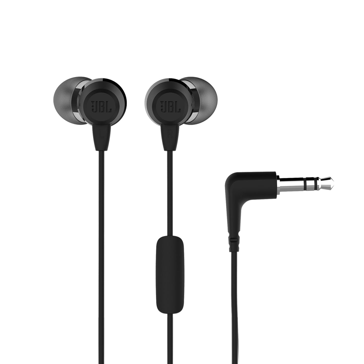 JBL Clip 4 Portable Bluetooth Waterproof Speaker (Squad) with JBL C50HI In-Ear Headphones Black