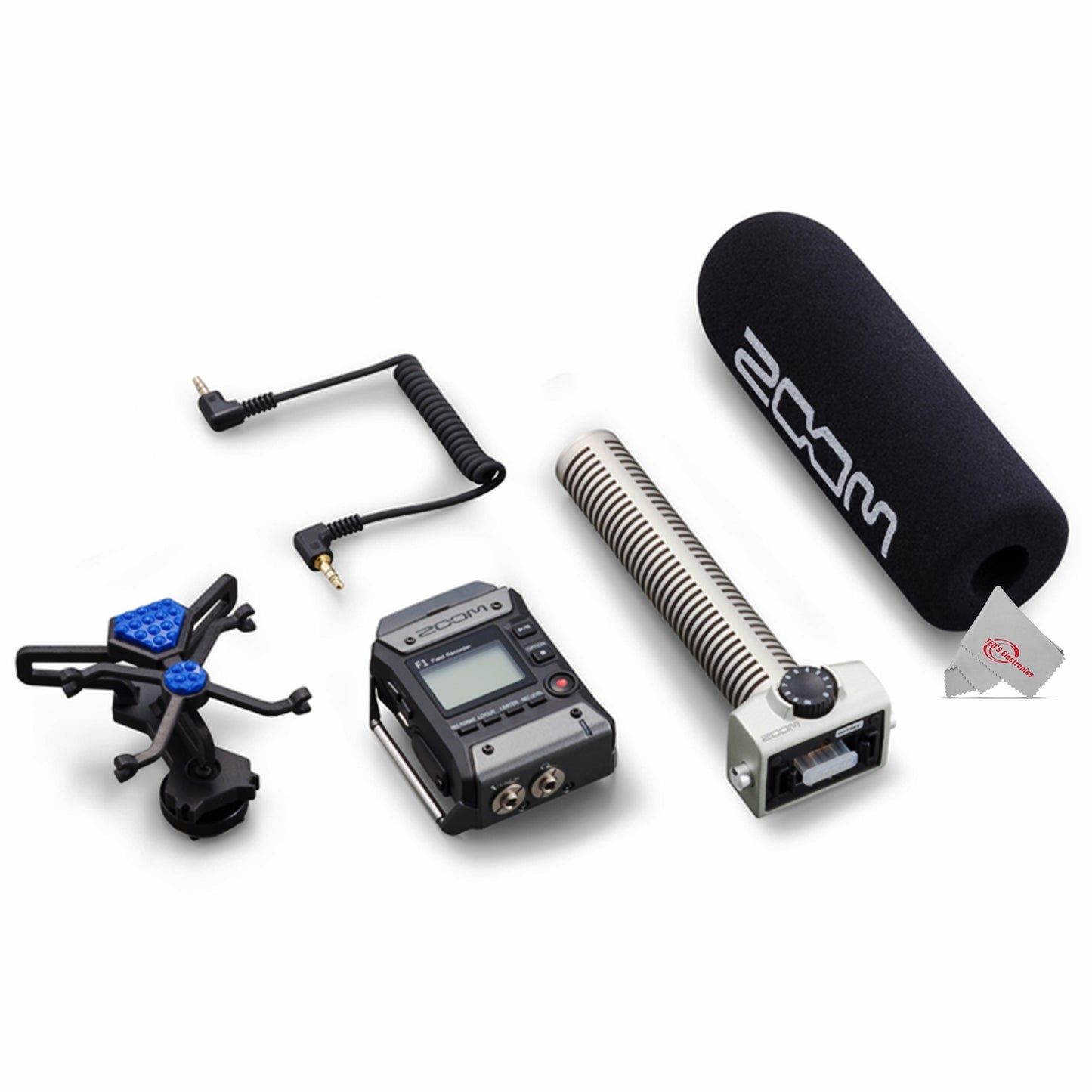 Zoom F1-SP 2-Input / 2-Track Portable Field Recorder with Shotgun Microphone and SanDisk 32GB Ultra UHS-I microSDHC Memory Card with SD Adapter