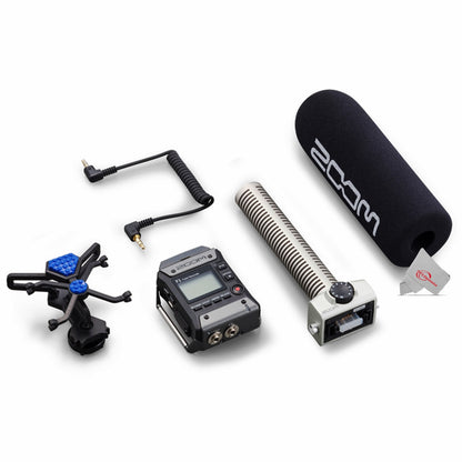 Zoom F1-SP 2-Input / 2-Track Portable Field Recorder with Shotgun Microphone and SanDisk 32GB Ultra UHS-I microSDHC Memory Card with SD Adapter