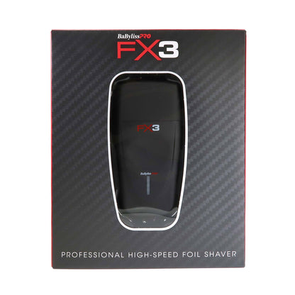 BaByliss Pro FX3 Professional High-Speed Foil Shaver Black #FXX3SB with BaByliss Pro FX3 Replacement Foil Head for FX3 Shaver #FXX3RFB and Barber Apron