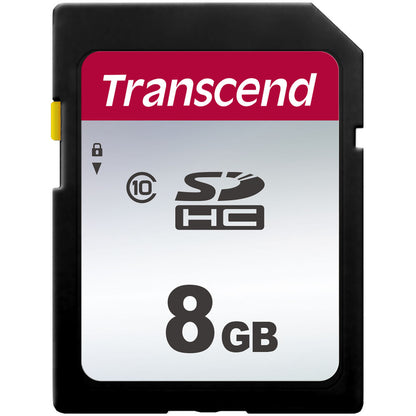 2x Transcend 8GB TS8GSDC300S SDHC Memory Card with Memory Card Holder