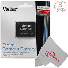 Three VIVITAR VIV-CB-11LH Battery and Two Battery Charger for Canon NB-11L/NB-11LH (Canon Powershot SX410 IS, SX400 IS, ELPH 170 IS, 340 HS 320)