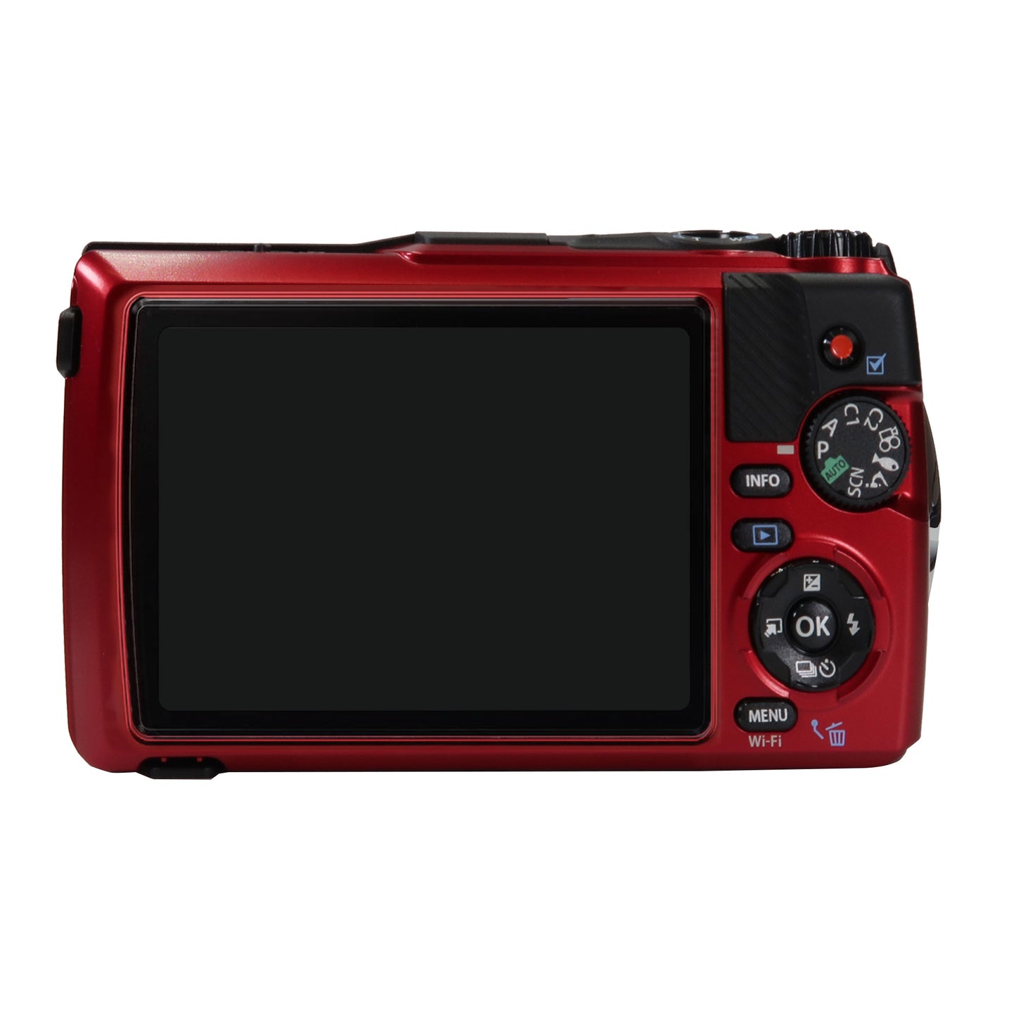 OM SYSTEM Tough TG-7 Digital Camera (Red) with SanDisk Extreme Pro 128GB SDXC Memory Card